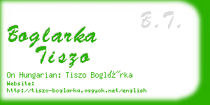 boglarka tiszo business card
